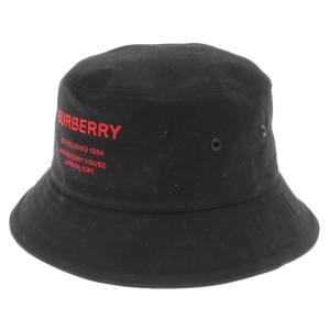 BURBERRY バーバリー ロゴエンブロイダリー バケットハット 帽子 ブラック/レッド 8053474｜shopbring