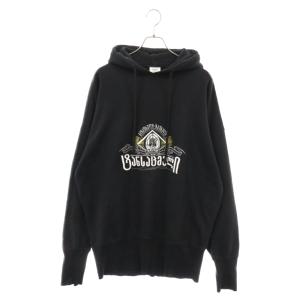 VETEMENTS ヴェトモン 19SS SECRET SOCIETY シークレット ソサエティ オーバーサイズ プルオーバーパーカー ブラック USS197005｜shopbring