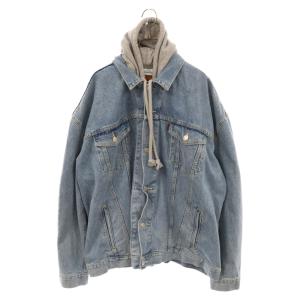 VETEMENTS ヴェトモン 18SS×LEVI'S リーバイス オーバーサイズフード付きデニムジャケット グレー/インディゴ WSS18JA18｜shopbring