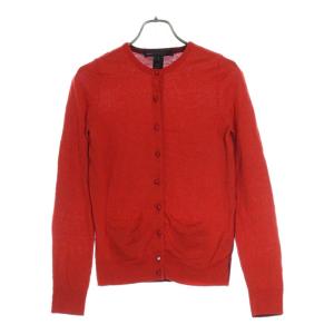 MARC BY MARC JACOBS マーク バイ マーク ジェイコブス デザインボタン クルーネック ウール ニット カーディガン レッド レディース