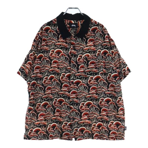 STUSSY ステューシー CORAL PATTERN SHIRT コーラル パターン 総柄 オープ...