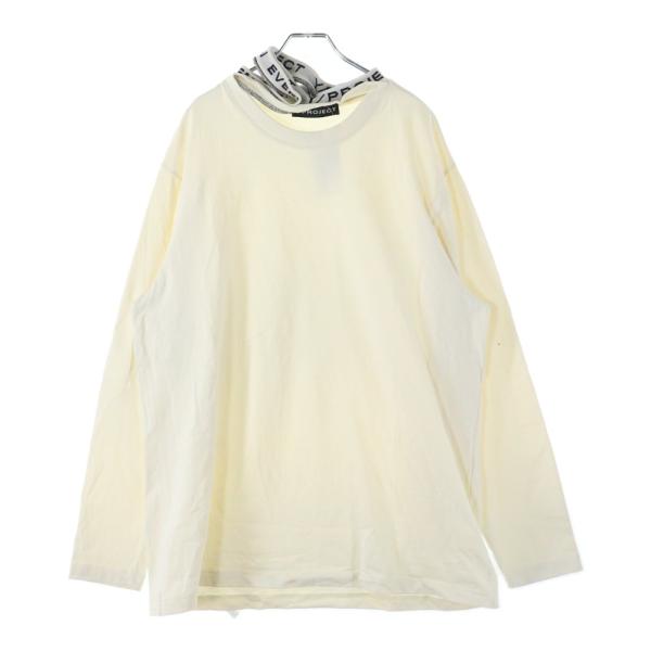 Y/PROJECT ワイプロジェクト トリプルカラーロゴプリント コットン 長袖Tシャツ カットソー...