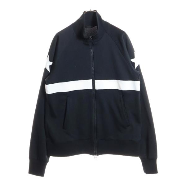 SOPHNET. ソフネット ロングスリーブ スターエンブロイダリー ジップアップジャケット ブラッ...