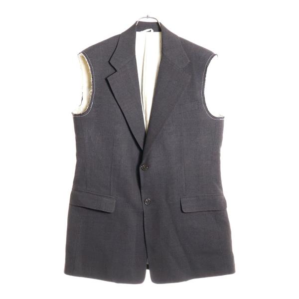 RAF SIMONS ラフシモンズ 20SS グレンチェック ノースリーブ テーラードジャケット ベ...