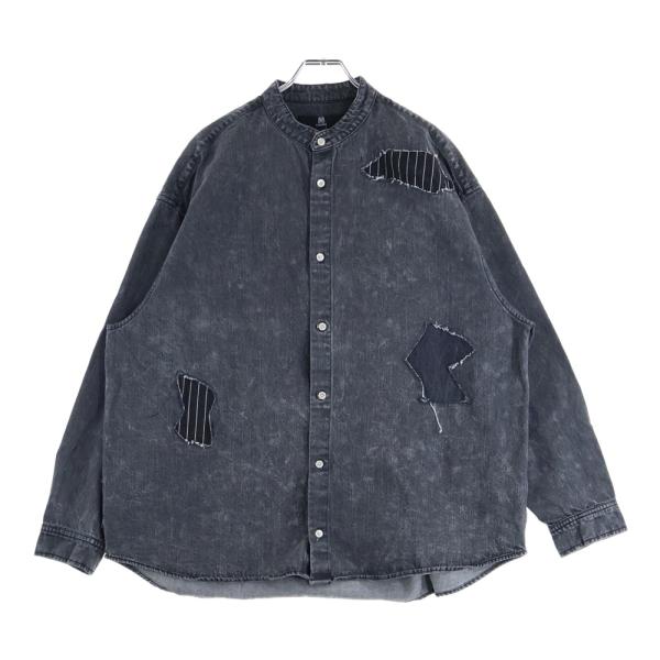 カンビオ Chemical Wash Denim Distressed Shirts ケミカルウォッ...