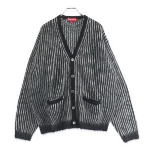 SUPREME シュプリーム 25SS 2-Tone Mohair Cardigan ツートーン モヘアニット カーディガン ブラック/ホワイト