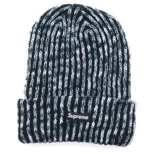 SUPREME シュプリーム 21AW Rainbow Knit Loose Gauge Beanie レインボー ニット ルーズゲージ ビーニー 帽子 ブラック