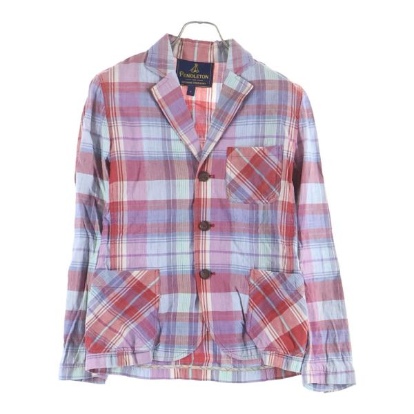 PENDLETON ペンドルトン マドラスチェック コットン テーラードジャケット レッド