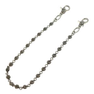 CHROME HEARTS クロムハーツ 2BALL LONG-T/2クリップロング#2ケルティックボール ウォレットチェーン シルバー