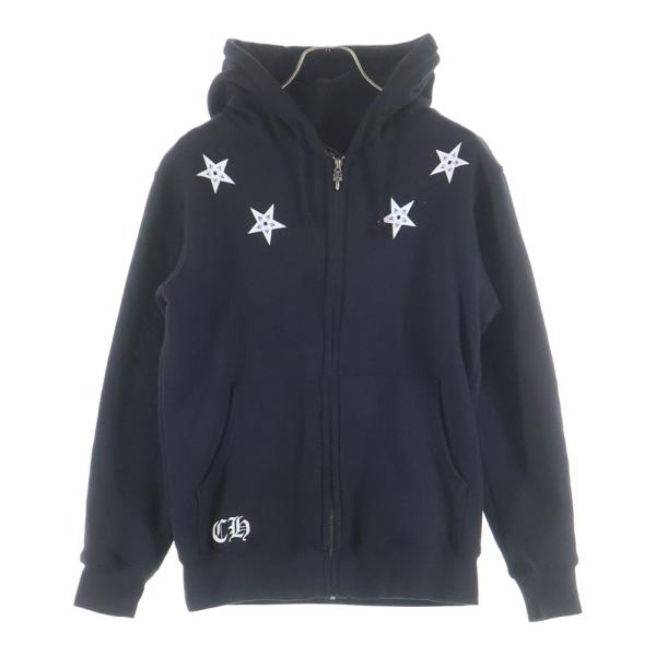 CHROME HEARTS クロムハーツ SWTSHRT HD ZIP バックスタープリント ダガー...