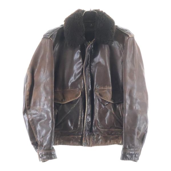 SCHOTT ショット 198SM A-2 ライナー付き ボアカラー ジップアップ レザー フライト...