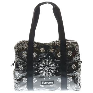 SUPREME シュプリーム 21SS Bandana Tarp Duffle Bag バンダナタープ ボックスロゴ ショルダーハンドダッフルバッグ ブラック