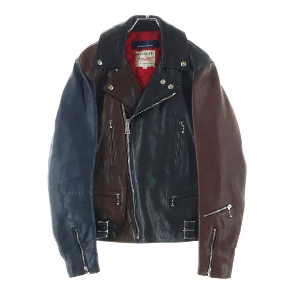 コムデギャルソン 15SS AD2015 × ルイスレザー ライトニング タイトフィット クレイジー...