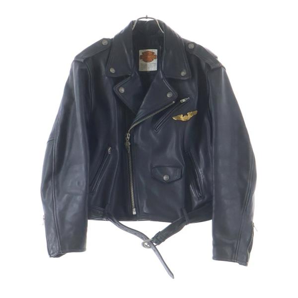 ハーレーダビッドソン スクリーミングイーグル クラブ USA製 裏地キルティング ピンズカスタム レ...