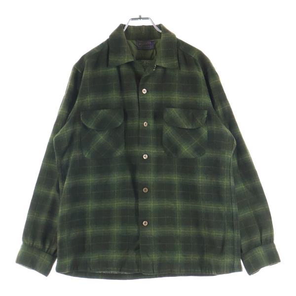 PENDLETON ペンドルトン 50S VINTAGE ヴィンテージ ウール チェック 長袖オープ...