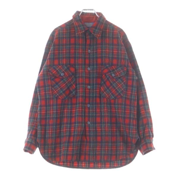 PENDLETON ペンドルトン VINTAGE ヴィンテージ タータンチェック ウールシャツ レッ...