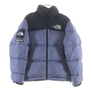 SUPREME シュプリーム 21SS×THE NORTH FACE Studded Nuptse Jacket スタッズ ヌプシ ダウンジャケット ブルー/ブラック ND42100I