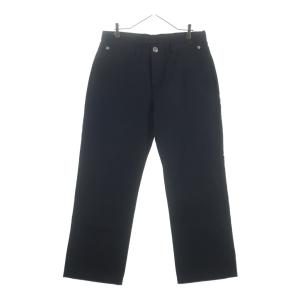 クロムハーツ CARPENTER CEMETERY CROSS PATCH カーペンター バックポケット レザーセメタリークロスパッチ ロング デニムパンツ ブラック