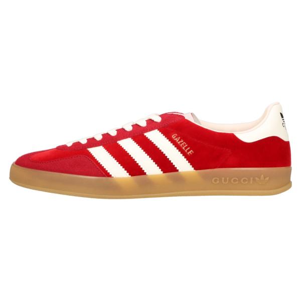 GUCCI ×adidas GAZELLE アディダス ガゼル スニーカー HQ8853 レッド グ...