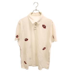 CHROME HEARTS クロムハーツ ×MATTY BOY Polo Shirt マッティボーイ ポロシャツ 半袖 総柄 CHOMPER チョンパー ホワイト｜shopbring