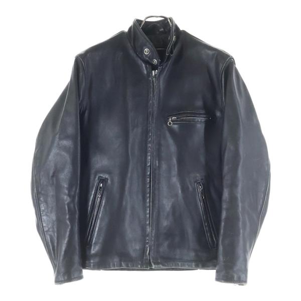 SCHOTT ショット 641 ダブルライニング レザー シングルライダースジャケット ブラック