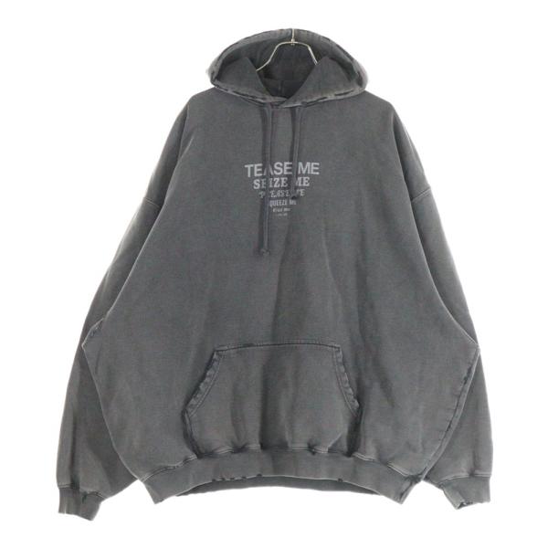 VETEMENTS ヴェトモン TEASE ME FADED HOODIE フロント プリント オー...