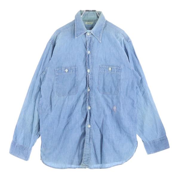 VINTAGE ヴィンテージ 50-60S VINTAGE シャンブレー マチ付き 長袖シャツ イン...