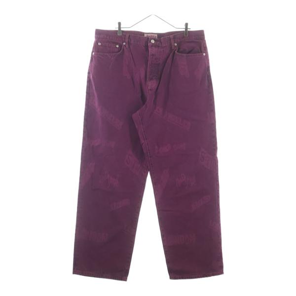 STUSSY ステューシー BIG OL JEAN 総柄 ルーズフィットジーンズ デニムパンツ パー...