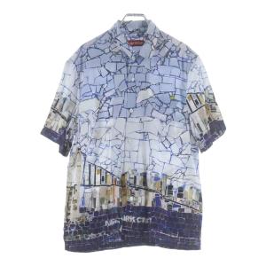 SUPREME シュプリーム 24SS Mosaic S/S Shirt モザイク柄 レーヨン半袖シャツ ブルー調