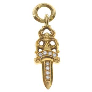 CHROME HEARTS クロムハーツ 22K #5 DAGGER P/DIA #5ダガーチャーム PAVEダイヤ ペンダントトップ ゴールド BCA031