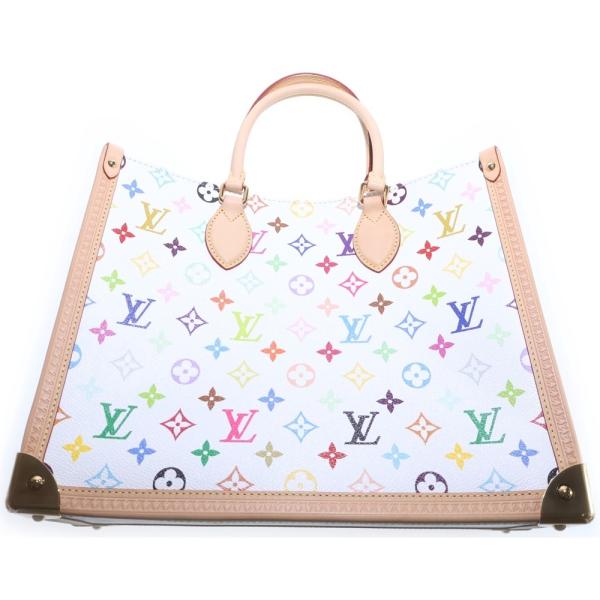 ルイヴィトン ×TM オンザゴー・トランクMM ハンドバッグ トートバッグ ホワイト×マルチカラー ...