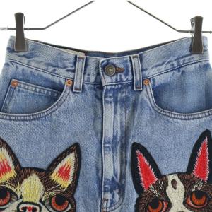 GUCCI グッチ デニムスカート インディゴ...の詳細画像2