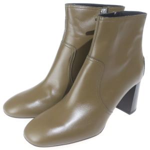 TODS トッズ レザー ヒールブーツ カーキ...の詳細画像1