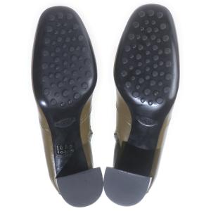 TODS トッズ レザー ヒールブーツ カーキ...の詳細画像4
