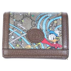 GUCCI グッチ DISNEY ディズニー ドナルドダック コンパクトウォレット PVC レザー 648121