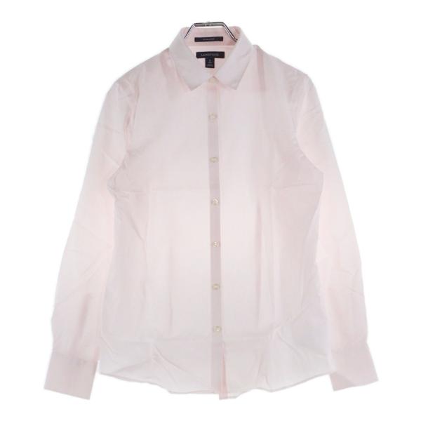 LANDS END ランズエンド 長袖ドレスシャツ Yシャツ ピンク 〇