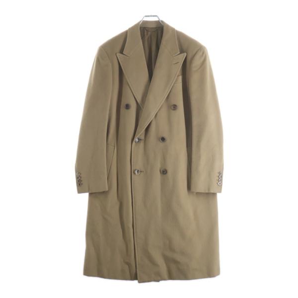 LOUIS VUITTON ルイヴィトン ダブルブレスト ロングコート 裏地モノグラム ブラウン R...