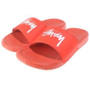NIKE ナイキ ×STUSSY BENASSI SLIDE ステューシー ベナッシ スライドサンダル レッド US8/26cm CW2787-600