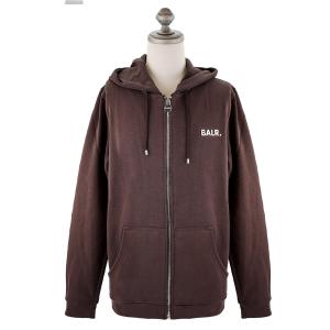 ジップアップフーディー BALR ボーラー 2023年-2024年秋冬新作 B1267.1018 Q-Series Straight Zip Thru Hoodie Renewed メンズ パーカー Java 228 ブラウン｜shopcarves