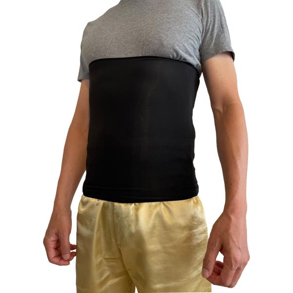 アウトレット 紳士 腹巻 裏起毛 ブラック 無地 ２枚組 アウトレット 紳士諸君防寒セヨ