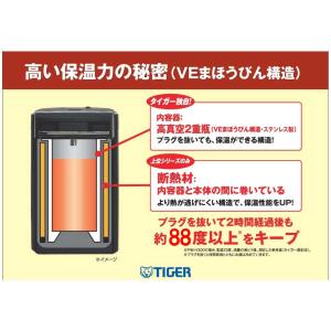 タイガー 魔法瓶 電気ポット 保温 蒸気レス ...の詳細画像5