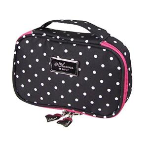 アットファースト スクエアポーチ プレーンドット ブラック AF8197