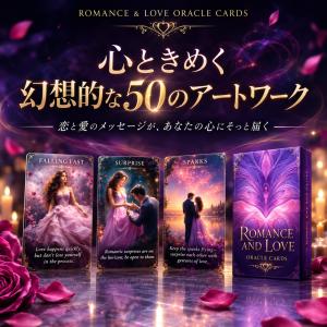 ロマンス＆ラブ オラクルカード 全50枚 恋愛 占い タロットカード 初心者 片思い 復縁 出会い 日本語解説書付き