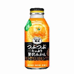 送料無料 つぶつぶたっぷり 贅沢みかん ポッカサッポロ 400g ボトル缶 24本入