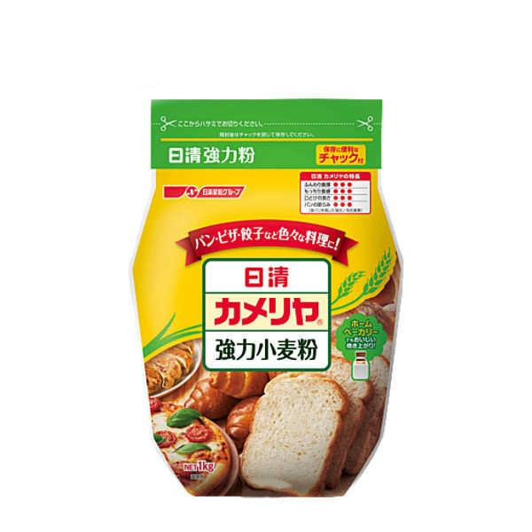 送料無料 カメリア強力小麦粉 日清製粉ウェルナ 1kg 15個