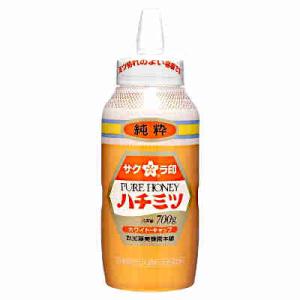 送料無料 サクラ印 ハチミツ ポリ ホワイトキャップ 加藤美蜂園本舗 700g 12本入