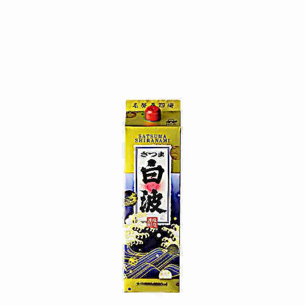 送料無料 さつま白波 芋 25度 薩摩酒造 1.8L(1800ml) パック 6本×2