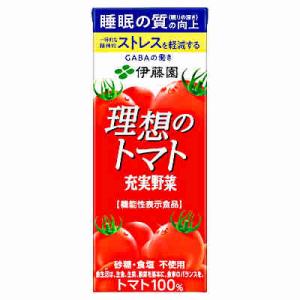 送料無料 理想のトマト 充実野菜 伊藤園 200ml 紙パック 24本×3ケース