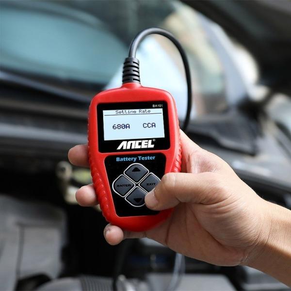 バッテリーメンテナンス用品 Ancel BA101 デジタルカーバッテリーテスター 12V用 バッテ...