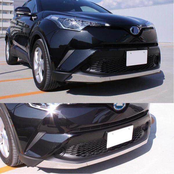 C-HR CHR フロント バンパー リップ ステンレス スポイラー エアロ ディフューザー 201...